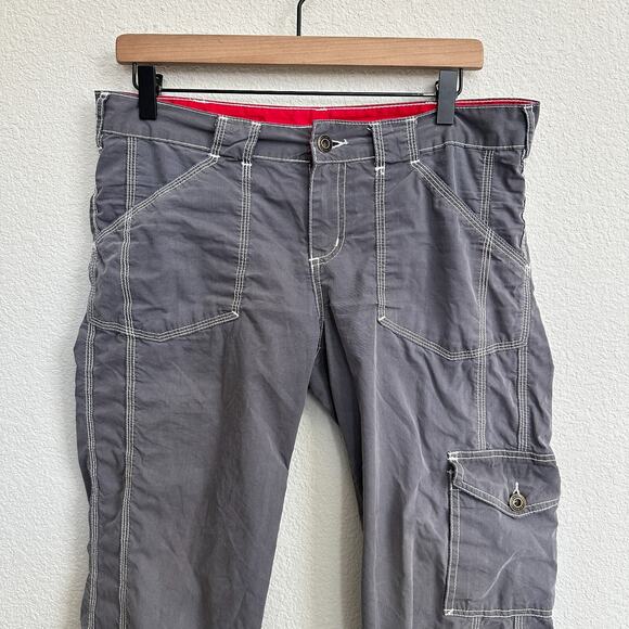 Prana Pants 6 Women Y2K Hiking Cargo Capri Gray Mid Rise Skater Grunge Casual - Picture 2 of 14
